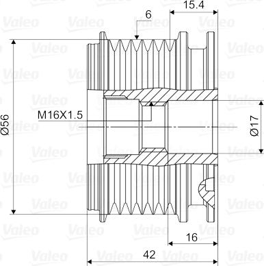 Valeo 588024 - Ремінний шків, генератор autocars.com.ua