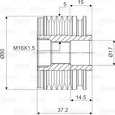 Valeo 588025 - Ремінний шків, генератор autocars.com.ua