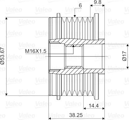 Valeo 588028 - Ремінний шків, генератор autocars.com.ua