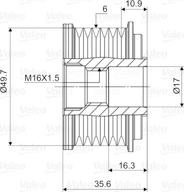 Valeo 588030 - Ремінний шків, генератор autocars.com.ua