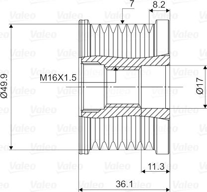 Valeo 588040 - Шкив генератора, муфта avtokuzovplus.com.ua