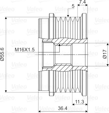 Valeo 588041 - Шкив генератора, муфта avtokuzovplus.com.ua