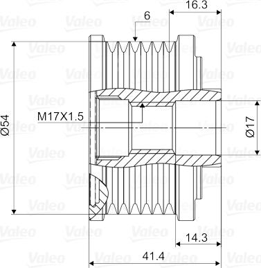 Valeo 588045 - Шкив генератора, муфта avtokuzovplus.com.ua