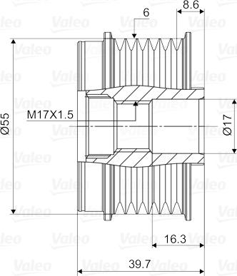 Valeo 588058 - Шкив генератора, муфта avtokuzovplus.com.ua