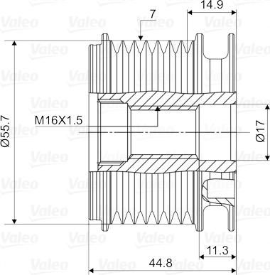 Valeo 588060 - Ремінний шків, генератор autocars.com.ua