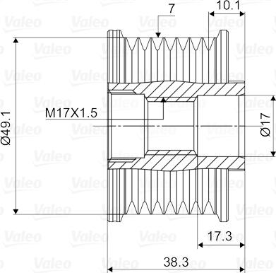 Valeo 588063 - Шкив генератора, муфта avtokuzovplus.com.ua