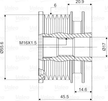 Valeo 588071 - Шкив генератора, муфта autodnr.net