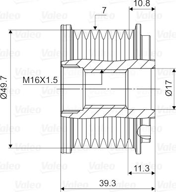 Valeo 588072 - Шкiв генератора autocars.com.ua