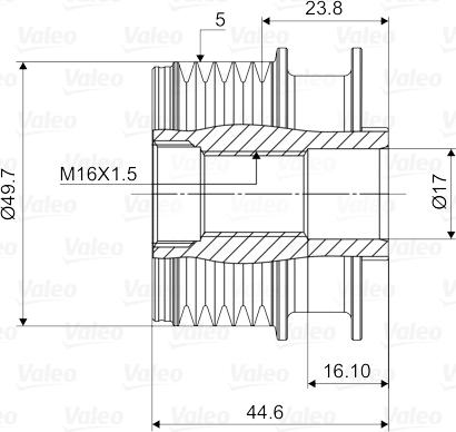 Valeo 588085 - Шкив генератора, муфта avtokuzovplus.com.ua