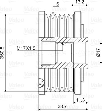 Valeo 588089 - Шкив генератора, муфта avtokuzovplus.com.ua