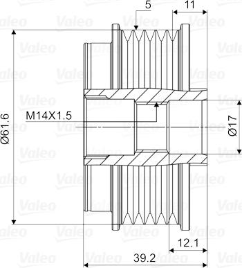 Valeo 588098 - Шкив генератора, муфта avtokuzovplus.com.ua