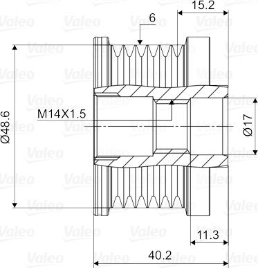 Valeo 588102 - Ремінний шків, генератор autocars.com.ua