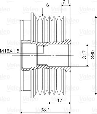 Valeo 588116 - Шкив генератора, муфта avtokuzovplus.com.ua