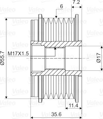 Valeo 588118 - Ремінний шків, генератор autocars.com.ua