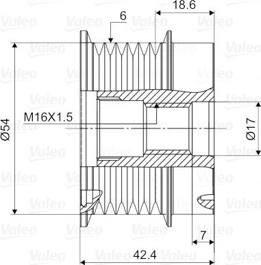 Valeo 588126 - Шкив генератора, муфта avtokuzovplus.com.ua