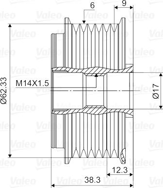 Valeo 588127 - Шкив генератора, муфта avtokuzovplus.com.ua