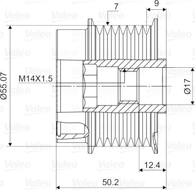 Valeo 588130 - Ремінний шків, генератор autocars.com.ua