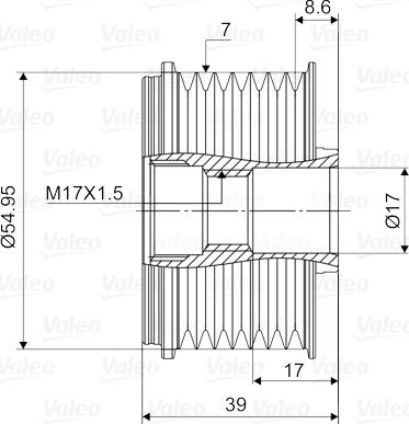 Valeo 588138 - Шкив генератора, муфта avtokuzovplus.com.ua