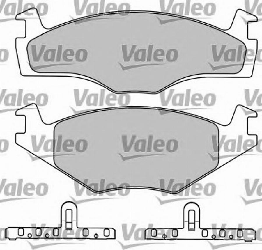 Valeo 597046 - Гальмівні колодки, дискові гальма autocars.com.ua