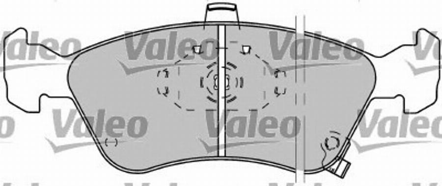 Valeo 597304 - Гальмівні колодки, дискові гальма autocars.com.ua