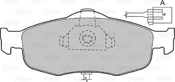 Valeo 598033 - Гальмівні колодки, дискові гальма autocars.com.ua