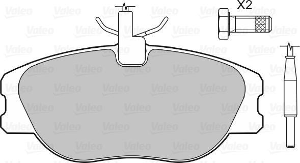 Valeo 598064 - Тормозные колодки, дисковые, комплект avtokuzovplus.com.ua