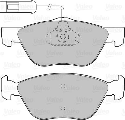 Valeo 598308 - Гальмівні колодки, дискові гальма autocars.com.ua