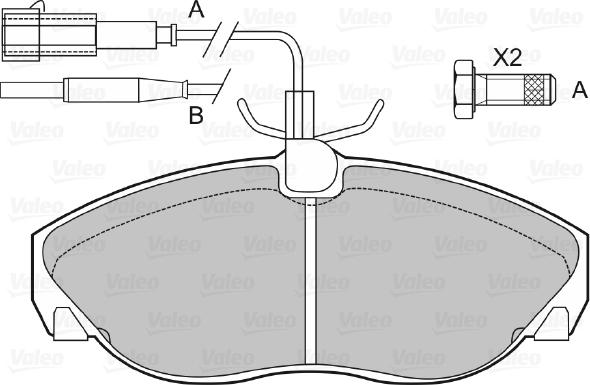 Valeo 598429 - Тормозные колодки, дисковые, комплект autodnr.net