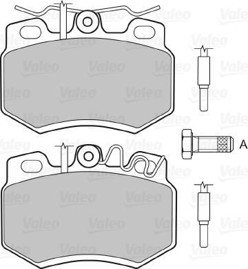 Valeo 598176 - Тормозные колодки, дисковые, комплект avtokuzovplus.com.ua