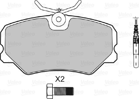 Valeo 598179 - Тормозные колодки, дисковые, комплект avtokuzovplus.com.ua