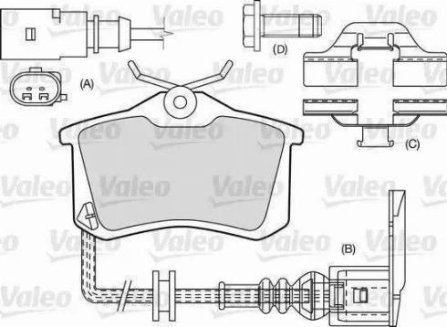 Valeo 598242 - Гальмівні колодки, дискові гальма autocars.com.ua