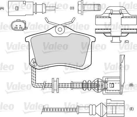 Valeo 598485 - Гальмівні колодки, дискові гальма autocars.com.ua