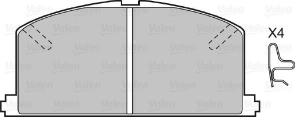 Valeo 598266 - Гальмівні колодки, дискові гальма autocars.com.ua