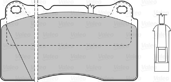 Valeo 598309 - Гальмівні колодки, дискові гальма autocars.com.ua