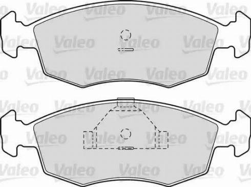 Valeo 598344 - Гальмівні колодки, дискові гальма autocars.com.ua