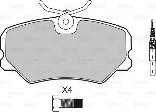 Valeo 598353 - Тормозные колодки, дисковые, комплект autodnr.net