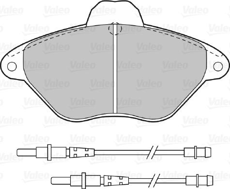 Valeo 598383 - Гальмівні колодки, дискові гальма autocars.com.ua