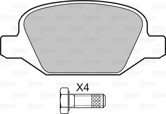 Valeo 598407 - Тормозные колодки, дисковые, комплект autodnr.net