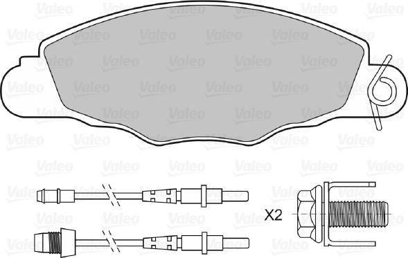 Valeo 598420 - Тормозные колодки, дисковые, комплект avtokuzovplus.com.ua