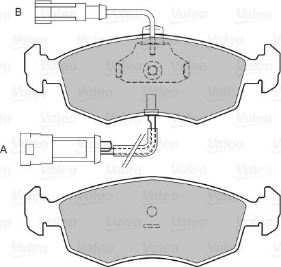 Valeo 598422 - Тормозные колодки, дисковые, комплект avtokuzovplus.com.ua