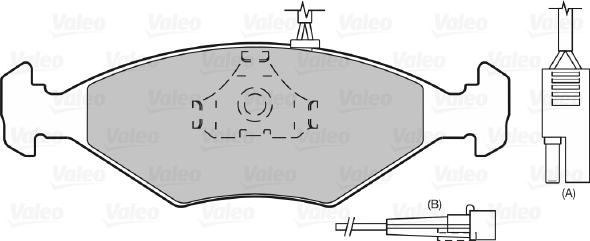 Valeo 598423 - Гальмівні колодки, дискові гальма autocars.com.ua