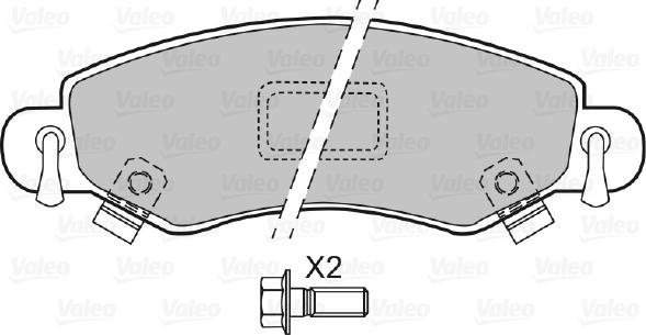 Valeo 598453 - Гальмівні колодки, дискові гальма autocars.com.ua