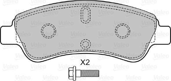 Valeo 598464 - Тормозные колодки, дисковые, комплект avtokuzovplus.com.ua