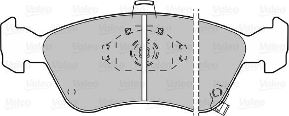 Valeo 598478 - Гальмівні колодки, дискові гальма autocars.com.ua