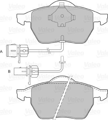 Valeo 598483 - Гальмівні колодки, дискові гальма autocars.com.ua