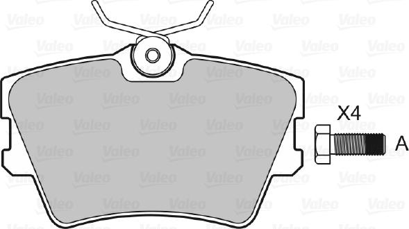 Valeo 598546 - Тормозные колодки, дисковые, комплект autodnr.net