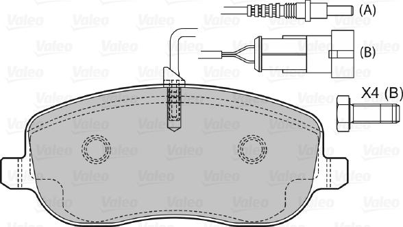 Valeo 598553 - Тормозные колодки, дисковые, комплект avtokuzovplus.com.ua