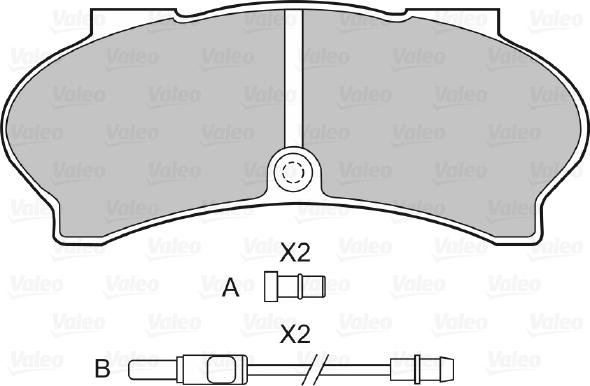 Valeo 598593 - Гальмівні колодки, дискові гальма autocars.com.ua