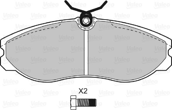 Valeo 598602 - Тормозные колодки, дисковые, комплект avtokuzovplus.com.ua