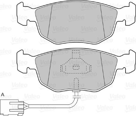 Valeo 598630 - Гальмівні колодки, дискові гальма autocars.com.ua